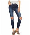 Free People Womens Busted Knee Skinny Fit Jeans dkblue 25x26