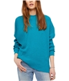 Free People Womens Downtown Knit Sweater turquoise XS