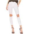Free People Womens Busted Knee Skinny Fit Jeans white 31x26
