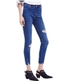 Free People Womens Raw Hem Skinny Fit Jeans blue 29x24