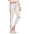 Free People Womens Glittery Skinny Fit Jeans ivory 24x26