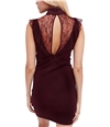 Free People Womens Beaumont Muse Lace Bodycon Dress plum XS