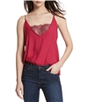 Free People Womens Lace Inset Cami Tank Top raspberry L