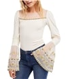 Free People Womens High Tides Knit Blouse