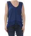 Free People Womens Peachy Distressed Tank Top navy XS