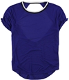 Free People Womens Zephyr Open Back Basic T-Shirt blue S