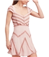 Free People Womens Elle A-line Mini Dress toastedmink 8