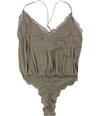 Free People Womens Thong Bodysuit Jumpsuit taupe S