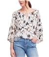 Free People Womens Last Time Draped Bell-Sleeve Basic T-Shirt