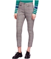 Free People Womens Crop Plaid Casual Trouser Pants