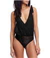 Free People Womens Plunging Thong Bodysuit Jumpsuit