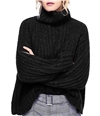 Free People Womens Fluffy Turtleneck Pullover Sweater black XS