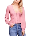 Free People Womens Maise Button Down Blouse ltpasred L