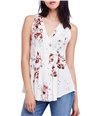Free People Womens Back To Basic Wrap Blouse