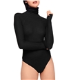 Free People Womens Solid Bodysuit Jumpsuit black XS