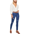 Free People Womens Destroyed Long & Lean Jeggings blue 24x29