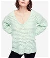 Free People Womens Knit Pullover Sweater green XS