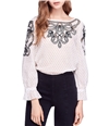 Free People Womens Everything I Know Peasant Blouse natural XS
