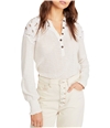 Free People Womens Easy Breezy Henley Shirt natural XS