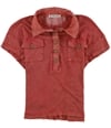 Free People Womens Graceland Polo Shirt red S