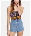 Free People Womens Tropical Tube Top black L