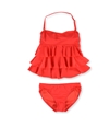 Island Escape Womens Tiered Pant 2 Piece Bandeau coral 6