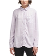 DKNY Womens Plaid Button Up Shirt purple XS