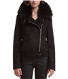 Dkny Womens Faux Suede Motorcycle Jacket