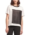Dkny Womens Colorblock Crew Neck Pullover Blouse