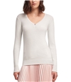 DKNY Womens Rhinestone Pullover Sweater white L