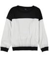 DKNY Womens Colorblocked Pullover Blouse white S