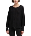 DKNY Womens Ribbed Pullover Sweater black S
