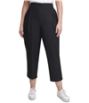 Calvin Klein Womens Solid Casual Cropped Pants black 1X/27
