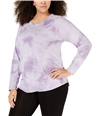 Calvin Klein Womens Tie Dyed Basic T-Shirt purple 2X