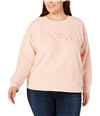 Calvin Klein Womens Sherpa Sweatshirt pink 2X