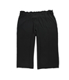 Calvin Klein Womens Paper Bag Waist Casual Wide Leg Pants black 3X/23