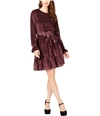 Michael Kors Womens Velvet Mini Dress purple PM
