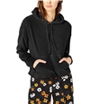 Project 28 Womens Corduroy Hooded Sweatshirt black S