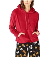 Project 28 Womens Corduroy Hooded Sweatshirt red M