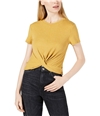 Project 28 Womens Twist-Front Crop Top Blouse medyellow L