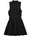 Avec Womens Mock Neck A-line Dress black XL