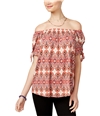 Hippie Rose Womens Tie-Sleeve Pullover Blouse