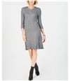 Ny Collection Womens Cable Knit Sweater Dress