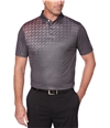 PGA Tour Mens Gradient Tech Rugby Polo Shirt greyheather S