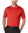PGA Tour Mens Heathered Rugby Polo Shirt medredhtr S