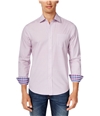Park West Mens Diamond Long Sleeve Button Up Shirt purple L