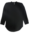 Eileen Fisher Womens Mock Neck Pullover Blouse black XS