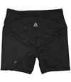 Reebok Womens Fitted Highrise Athletic Compression Shorts black M
