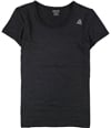 Reebok Womens Poly Marled Basic T-Shirt blackheather XS