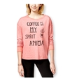 Rampage Womens Coffee Spirit Sweatshirt coral XS